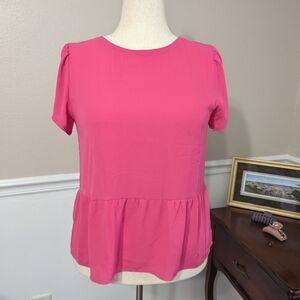 3 for $30 LOFT Pink Peplum Top